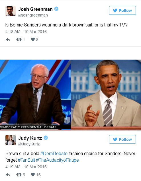 Bernie Sanders' suit color - why it matters?