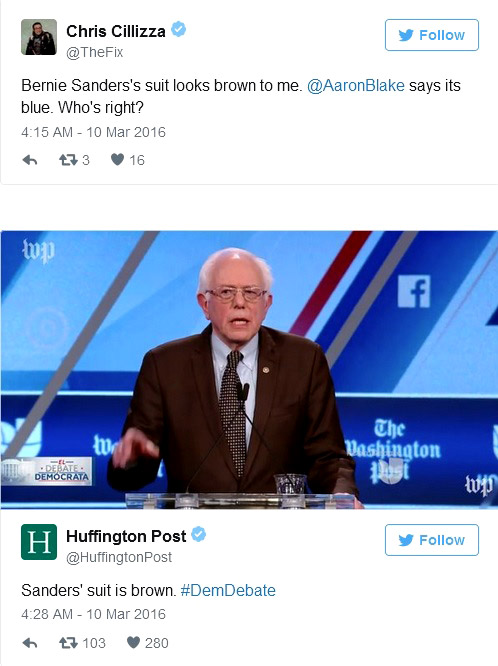 Bernie Sanders' suit color - why it matters?