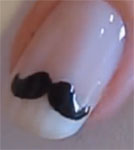 Cute Mustache Nail Art Tutotial