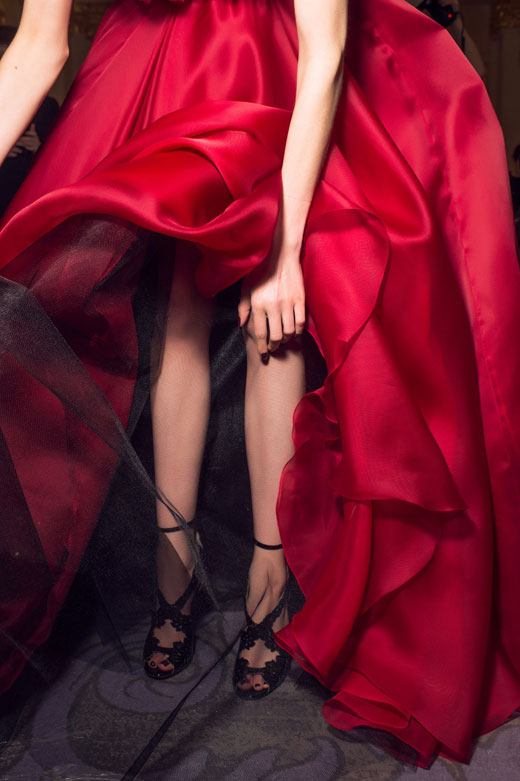 Christian Louboutin debuts fall styles on the Marchesa Fall 2015 Runway