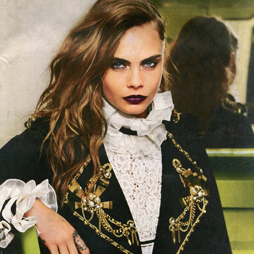 Cara Delevingne with sexy military look in the new Chanel campaign
