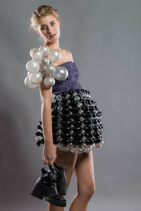 Fashion designer Chloe Henris loves to transform different materials into original clothes 