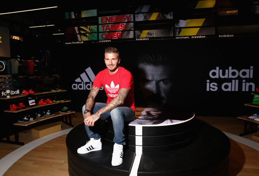 David Beckham opens new Adidas Store in Dubai