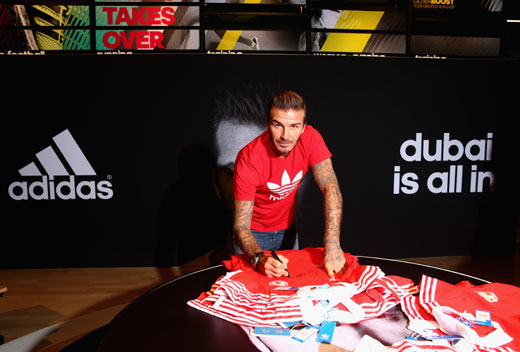 David Beckham opens new Adidas Store in Dubai