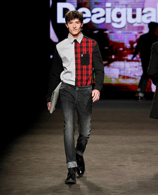 Desigual Fall-Winter 2015/2016 menswear collection at 080 Barcelona Fashion week