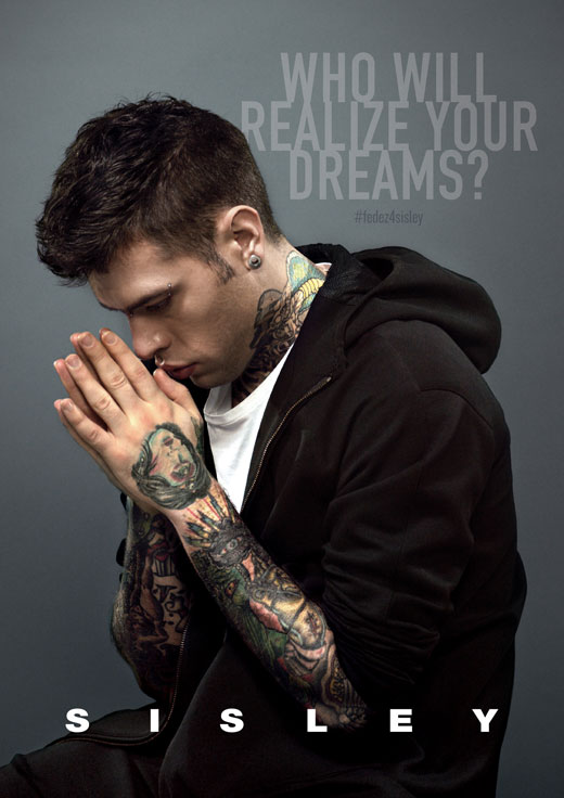 Milan-born rapper Fedez, media personality of the year, is the new face of Sisley’s SS 2015 campaign