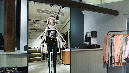 Futuristic dressing room - innovative retail and marketing solution