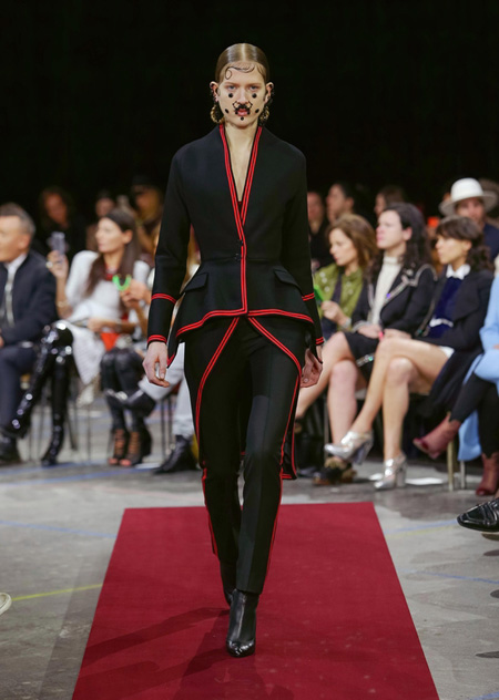 Givenchy presented Autumn/Winter 2015 during Paris Fashion Week