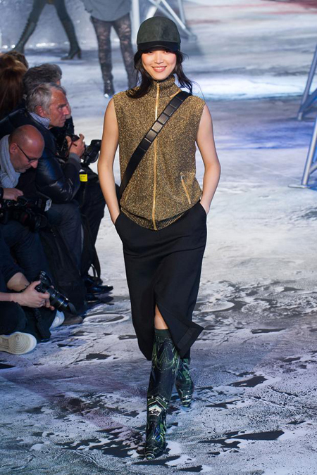 Lunar landscape at H&M Studio show for Autumn/Winter 2015 at Paris Fashion Week 