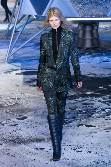 Lunar landscape at H&M Studio show for Autumn/Winter 2015 at Paris Fashion Week 