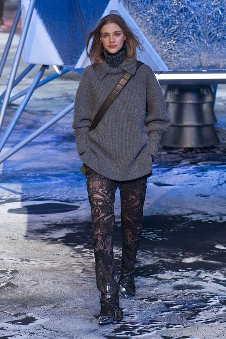 Lunar landscape at H&M Studio show for Autumn/Winter 2015 at Paris Fashion Week 