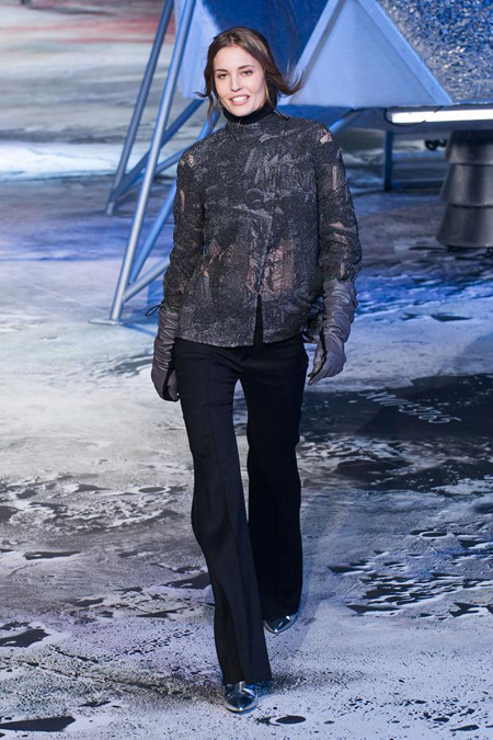 Lunar landscape at H&M Studio show for Autumn/Winter 2015 at Paris Fashion Week 