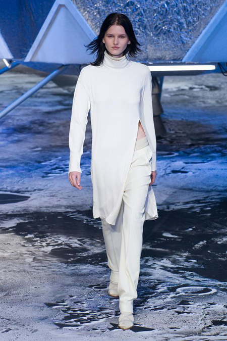 Lunar landscape at H&M Studio show for Autumn/Winter 2015 at Paris Fashion Week 