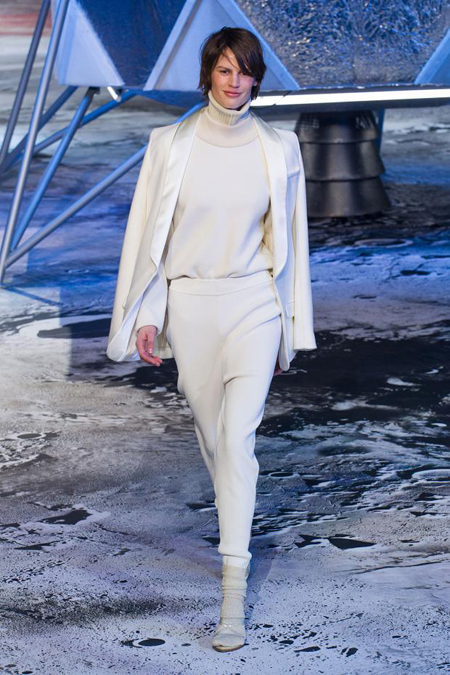 Lunar landscape at H&M Studio show for Autumn/Winter 2015 at Paris Fashion Week 