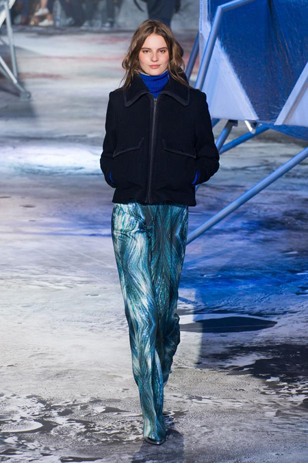 Lunar landscape at H&M Studio show for Autumn/Winter 2015 at Paris Fashion Week 