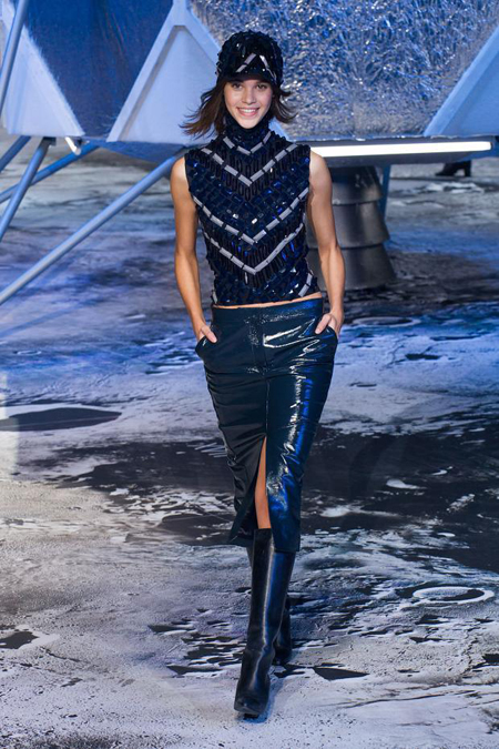 Lunar landscape at H&M Studio show for Autumn/Winter 2015 at Paris Fashion Week 