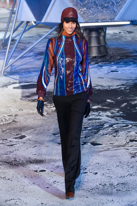 Lunar landscape at H&M Studio show for Autumn/Winter 2015 at Paris Fashion Week 