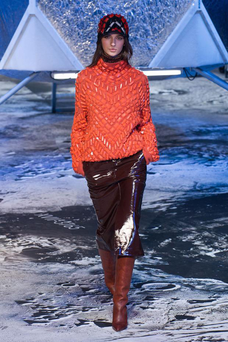 Lunar landscape at H&M Studio show for Autumn/Winter 2015 at Paris Fashion Week 