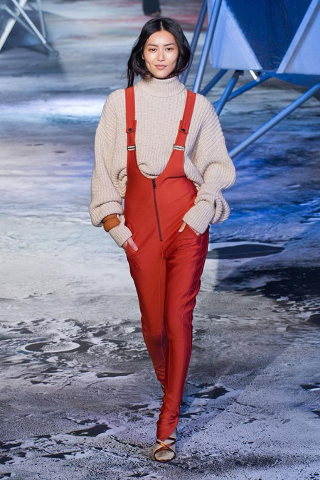 Lunar landscape at H&M Studio show for Autumn/Winter 2015 at Paris Fashion Week 