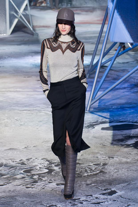 Lunar landscape at H&M Studio show for Autumn/Winter 2015 at Paris Fashion Week 