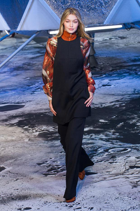 Lunar landscape at H&M Studio show for Autumn/Winter 2015 at Paris Fashion Week 