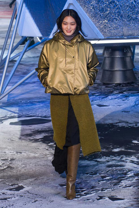 Lunar landscape at H&M Studio show for Autumn/Winter 2015 at Paris Fashion Week 