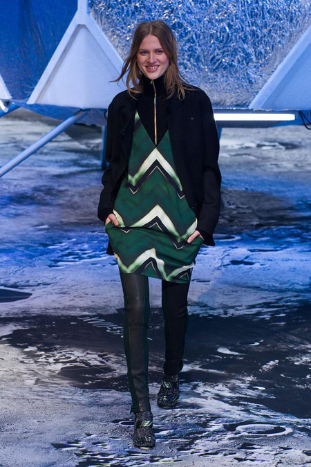 Lunar landscape at H&M Studio show for Autumn/Winter 2015 at Paris Fashion Week 