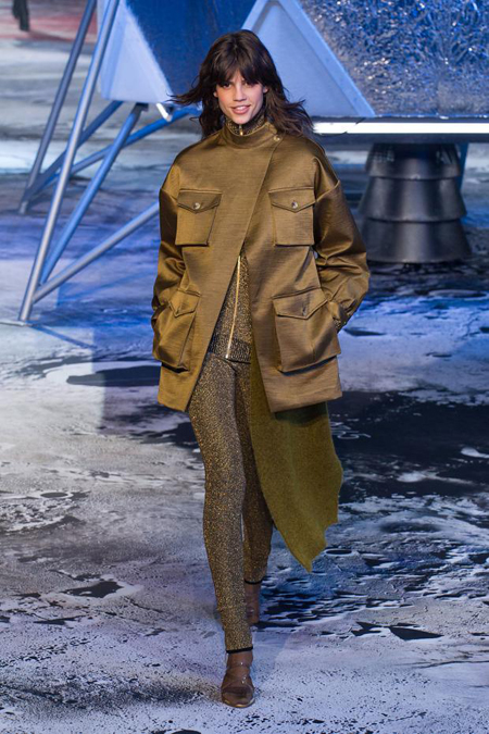 Lunar landscape at H&M Studio show for Autumn/Winter 2015 at Paris Fashion Week 