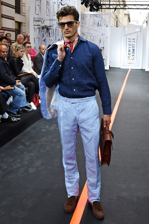 St James hosted an Open air catwalk show during the London Collections: Men