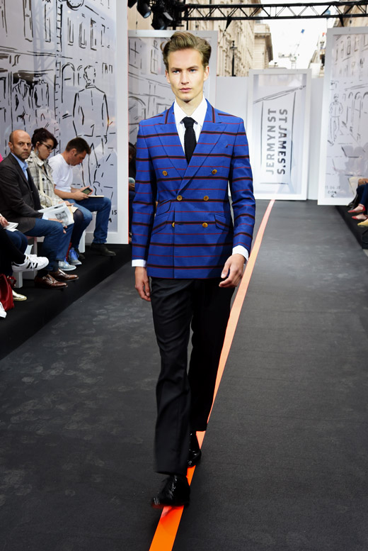 St James hosted an Open air catwalk show during the London Collections: Men