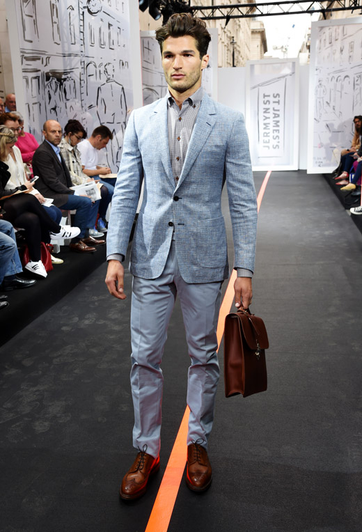 St James hosted an Open air catwalk show during the London Collections: Men