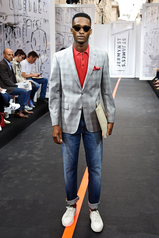 St James hosted an Open air catwalk show during the London Collections: Men