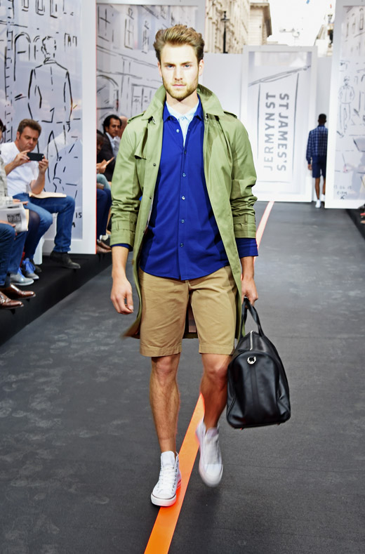 St James hosted an Open air catwalk show during the London Collections: Men