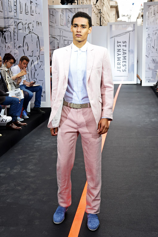 St James hosted an Open air catwalk show during the London Collections: Men