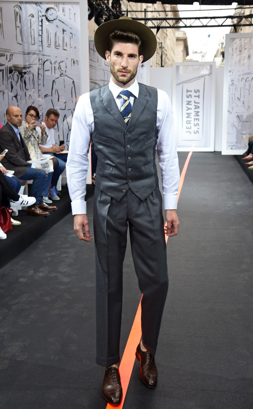 St James hosted an Open air catwalk show during the London Collections: Men