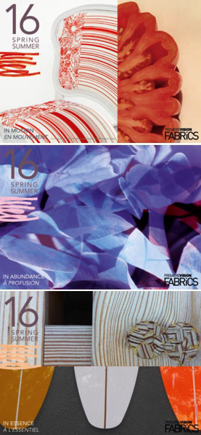 Spring-Summer 2016 trends at 8 fashion information areas during the Première Vision Fabrics