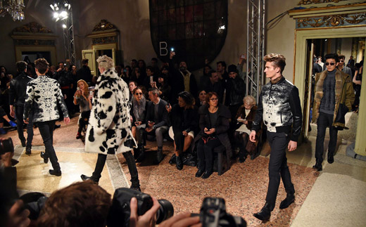 Roberto Cavalli Fall-Winter 2015/2016 collection at Milan men's fashion ...