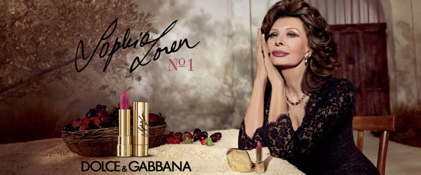 София Лорен с червило за Dolce&Gabbana