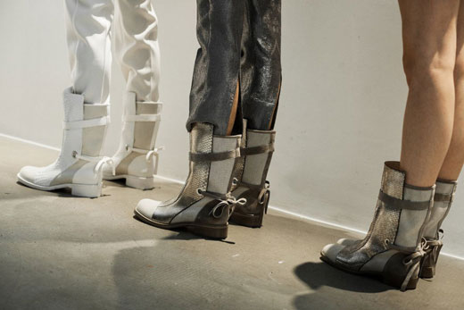 Christian Louboutin boots during Todd Lynn SS 2016 presentation