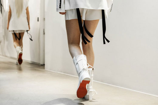 Christian Louboutin boots during Todd Lynn SS 2016 presentation