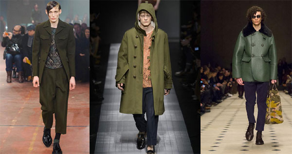 The green in the menswear - a key trend for Fall/Winter 2015-2016