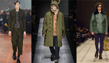 The green in the menswear - a key trend for Fall/Winter 2015-2016