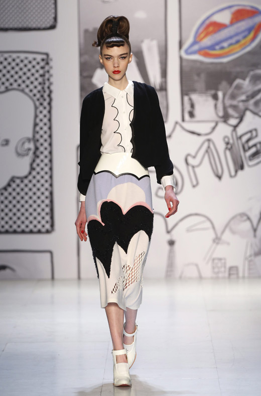 Japanese designer Tsumori Chisato with attractive Comic Prints at Paris Fashion Week