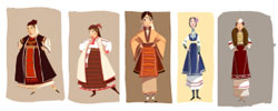 Cartoon series where the characters wear Bulgarian traditional costumes