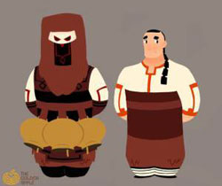 Cartoon series where the characters wear Bulgarian traditional costumes