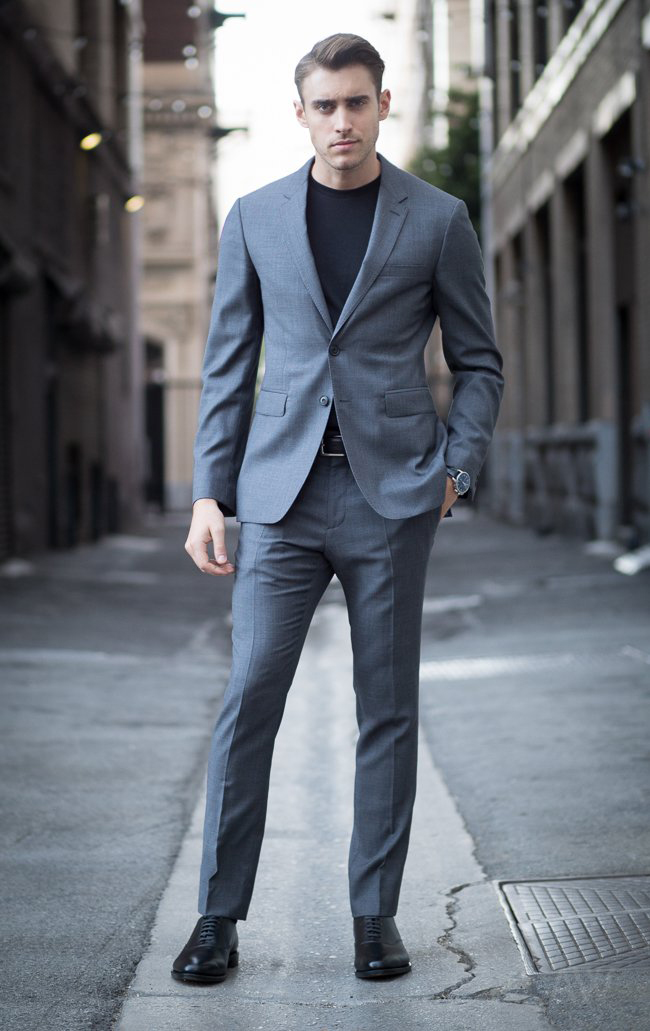 Ashley Weston presents: the Grey Notch Lapel Suit as an essential for the men's wardrobe