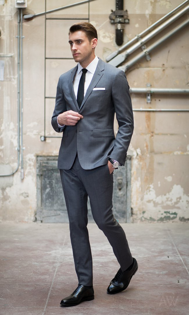 Ashley Weston presents: the Grey Notch Lapel Suit as an essential for the men's wardrobe