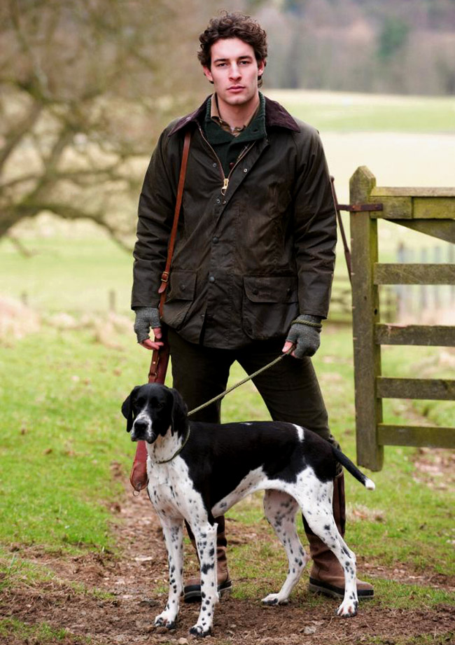 barbour mens gamefair waxed jacket