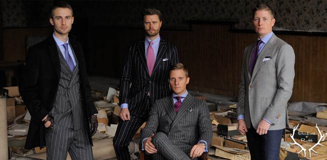 Custom suits and shirts by Beckett and Robb