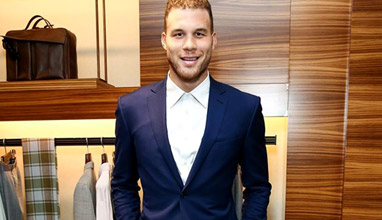 Ermenegildo Zegna and Blake Griffin with a made-to-measure suiting event
